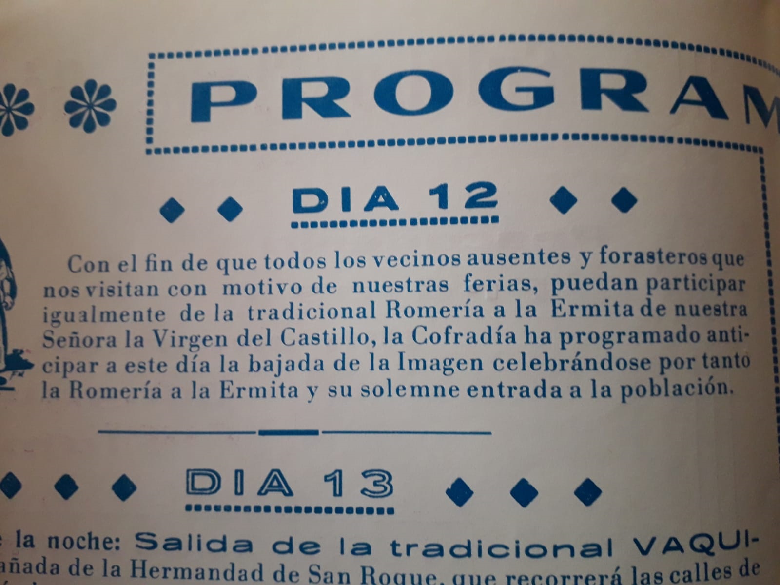 Festividad Virgen del Castillo